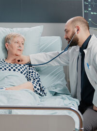 DNP with patient in hospital 